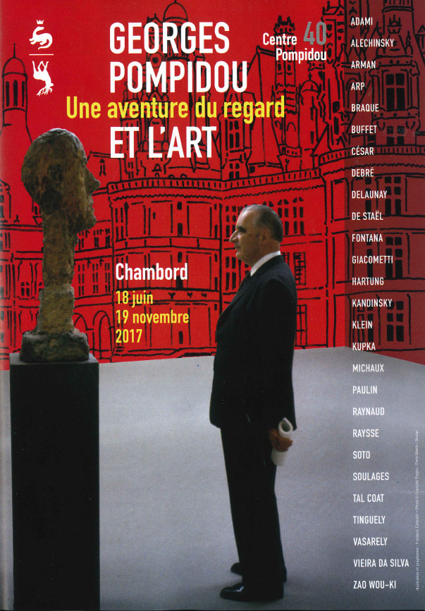 Affiche de l'exposition Pompidou à Chambord