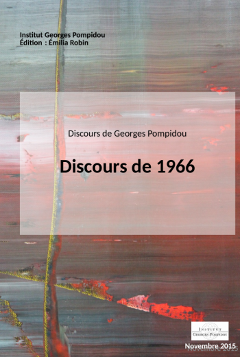 Georges Pompidou : discours de 1966
