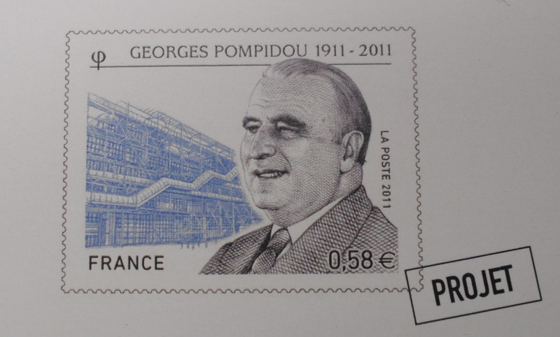 timbre Georges Pompidou 1911-2011