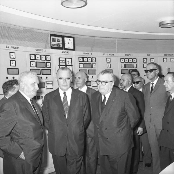 Inauguration du barrage de Pierre-Bénite (1967)