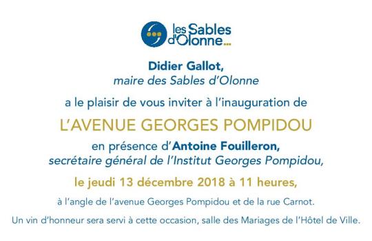 Inauguration de l'avenue Georges Pompidou aux Sables d'Olonne 